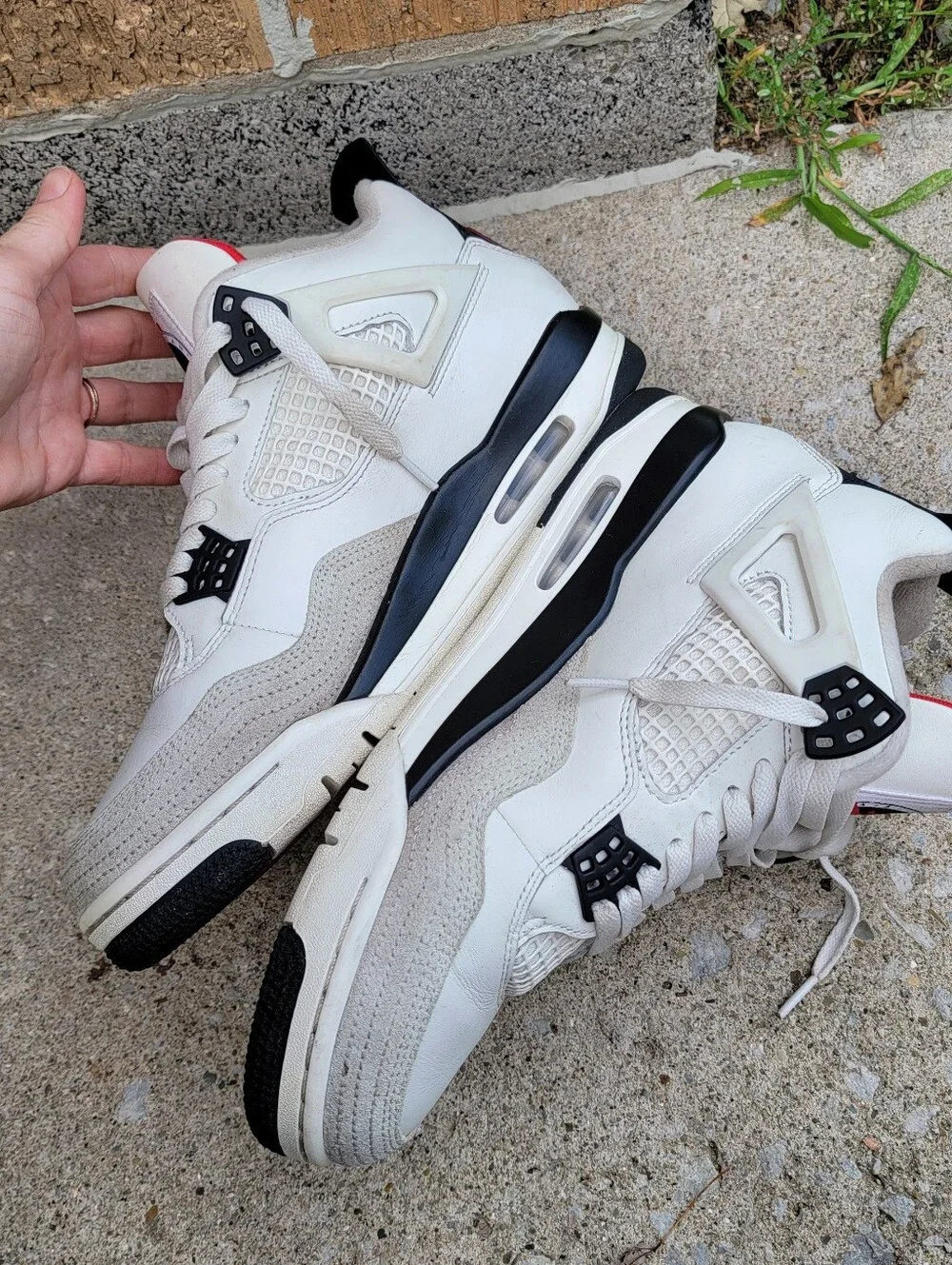 Air Jordan 4 Retro OG Fight Club Blacj White Mens Sneakers 11